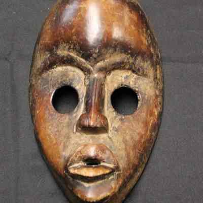 Brown Mask With Eye and Mouth Holes