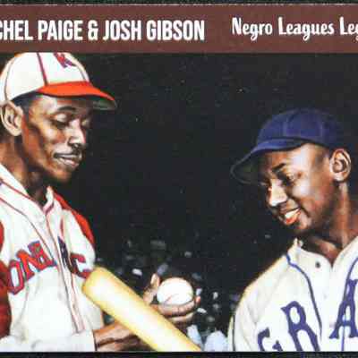 1942 Satchel Paige & Josh Gibson, Negro Leagues World Series - Negro Leagues Legends - Card 23