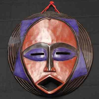 Round, Red and Purple Mask