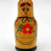 Matryoshka nesting set (3 pieces), Semyonov Style — floral-apron type - Image 2
