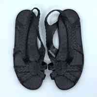 Pair of black "Varadero" plastic woven-strap sandals