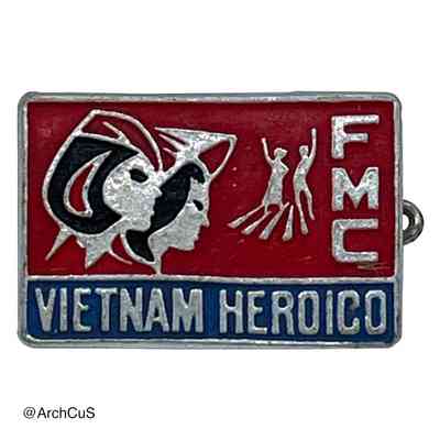 FMC "Vietnam Heroico" Solidarity Pin (Federación de Mujeres Cubanas)