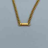 Bead Necklace with Gilt-Metal Curb Chain and Scroll Spacers - Image 4