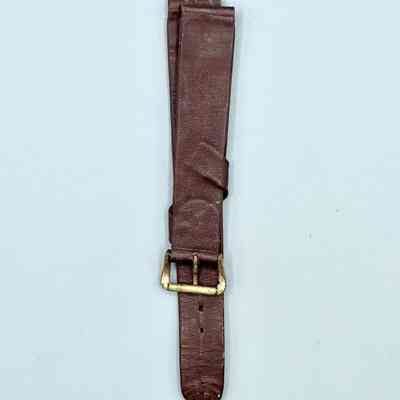 Leather wristwatch strap