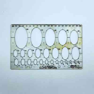 Isometric ellipse drafting template (Helix H82)