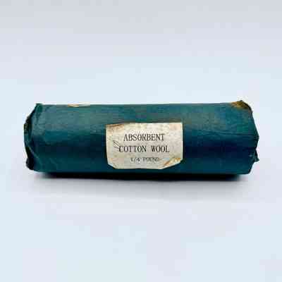 Absorbent cotton wool roll, 1/4 pound — unattributed (plain-label)