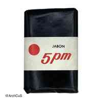 "Jabón 5 pm" boxed toilet soap set (box and three wrapped bars) - Image 4