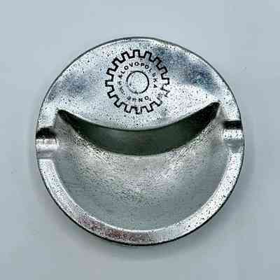 Cast metal advertising ashtray, Královopolská (Brno, Czechoslovakia)