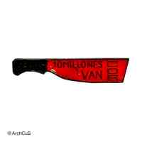 CDR machete lapel pin, "10 Millones Van" (Zafra de los Diez Millones)