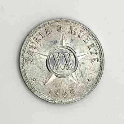 Cuba 20‑centavos coin, 1969