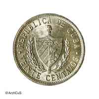 Cuba 20‑centavos coin, 1969 - Image 3