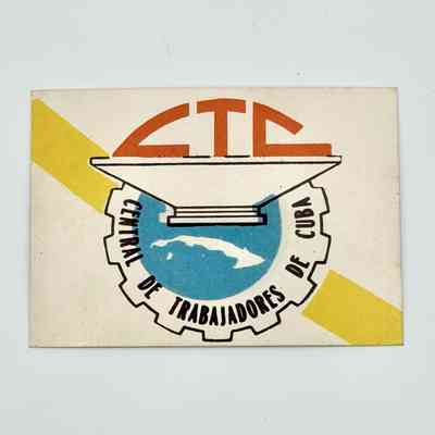 CTC emblem card — Central de Trabajadores de Cuba