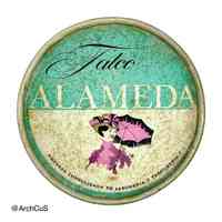 "Alameda" talcum-powder box