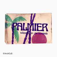 "Palmier" toilet soap, white wrapping