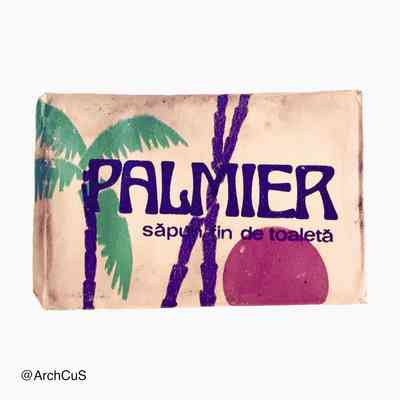 "Palmier" toilet soap, white wrapping