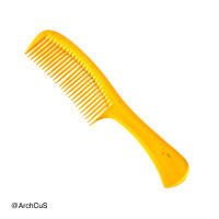"Tosc" plastic handled comb, yellow
