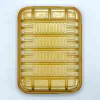 Thermoformed plastic meat/poultry packaging tray