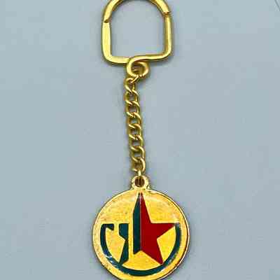 Souvenir keychain (llavero), emblem of the joint Cuban-Soviet space flight (Intercosmos / Soyuz-38)