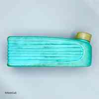 Refrigerator water bottle, teal