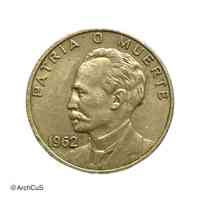 Cuba 20‑centavos coin, 1962