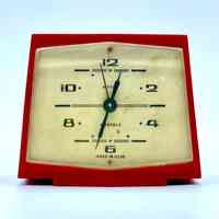 "Vityaz" (Витязь) mechanical alarm clock, red plastic case