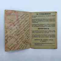 Libreta de Productos Industriales (Cuban industrial-goods / clothing ration book), 1989 — two examples with repurposed postcard covers - Image 2