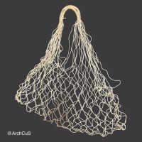 Macramé net shopping bag (jaba)