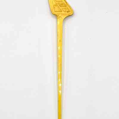 Cubana de Aviación advertising drink stirrer / swizzle stick — yellow