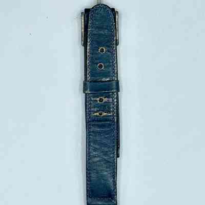 Leather wristwatch strap