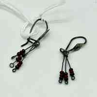 Pair of Handmade Wire-and-Bead Earrings - Image 2