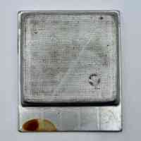 Soviet aluminum desk tray / memo holder with telephone-information pictograms - Image 2