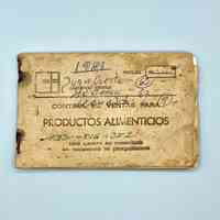 Ration book (libreta de abastecimiento) — "Control de Ventas para Productos Alimenticios," Comercio Interior