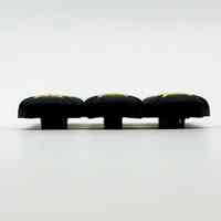 Set of twelve matching square buttons, black with golden "X" motif - Image 3