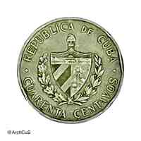 Cuba 40‑centavos coin, 1962 (Camilo Cienfuegos) - Image 3