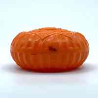 Decorative molded-plastic soap box — orange - Image 2