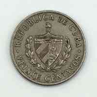 Cuba 20‑centavos coin, 1962 - Image 3
