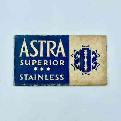 "Astra Superior Stainless" Double-Edge Razor Blade with Individual Wrapper and Outer Box