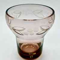 "Kullerkupp" glass vase, smoky rose, designed by Mirjam Maasikas for Tarbeklaas