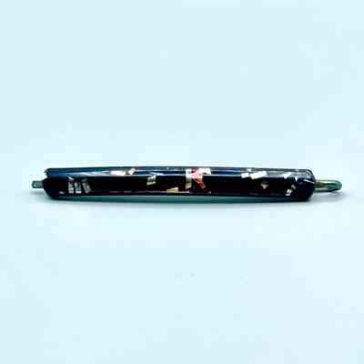 Confetti-lucite bobby pin, dark ground