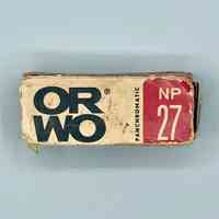 ORWO NP 27 Black-and-White Film Empty Carton (120 format, 27 DIN / 400 ASA)
