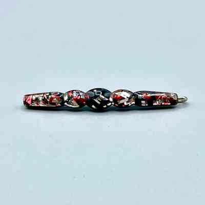 Confetti-lucite hair clip (black)