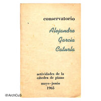 Program booklet — Conservatorio Alejandro García Caturla, piano department activities, May–June 1965