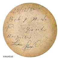 Beer Coaster, "U sv. Tomáše" (Prague), with Manuscript Spanish Inscriptions - Image 2