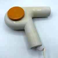 "Diana" handheld (pistol-grip) electric hair dryer – cream with orange accents