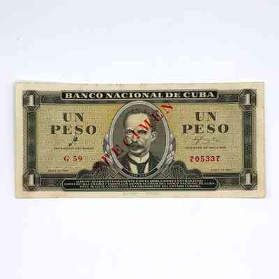 Banknote, 1 Peso, Banco Nacional de Cuba, Series 1961 — SPECIMEN