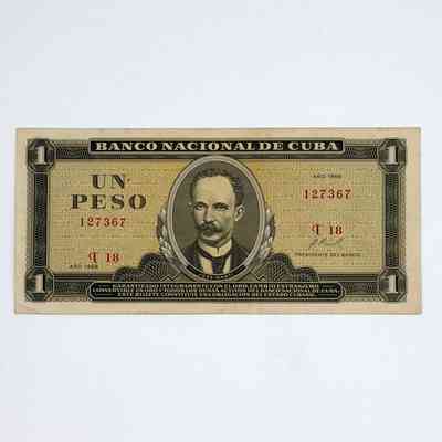 Banknote, 1 Peso, Banco Nacional de Cuba, 1968