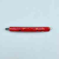 Confetti-lucite hair pins (red, pair)