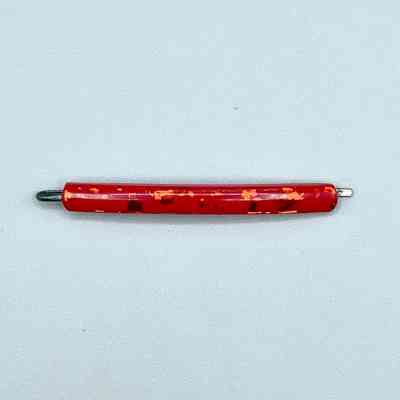 Confetti-lucite hair pins (red, pair)
