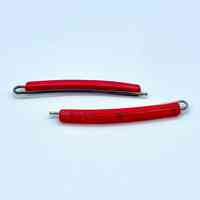Confetti-lucite hair pins (red, pair) - Image 2