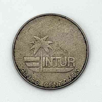 Cuba INTUR 5‑centavos tourist coin, 1981 (Polymita snail)